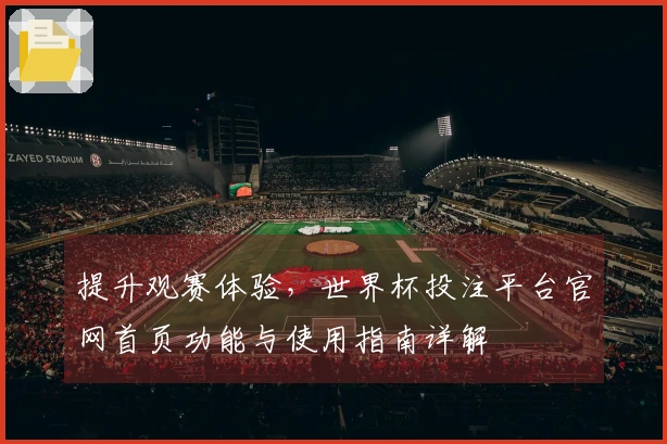 提升观赛体验，世界杯投注平台官网首页功能与使用指南详解